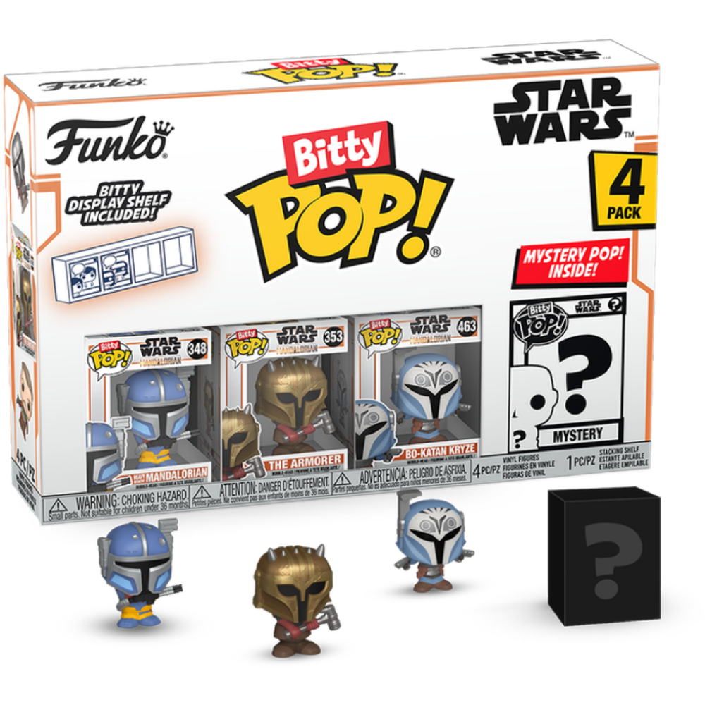 Star Wars: The Mandalorian - Mystery Bitty Pop! Vinyl Figure 4-Pack (Heavy Infantry Mandalorian, The Armorer, Bo-Katan Kryze)