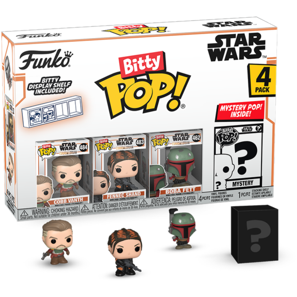 Star Wars: The Mandalorian - Mystery Bitty Pop! Vinyl Figure 4-Pack (Cobb Vanth, Fennec Shand, Boba Fett)