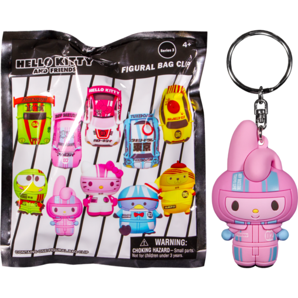 Hello Kitty and Friends - Mystery 3D Figural Foam Bag Clips Series 3 Blind Bag