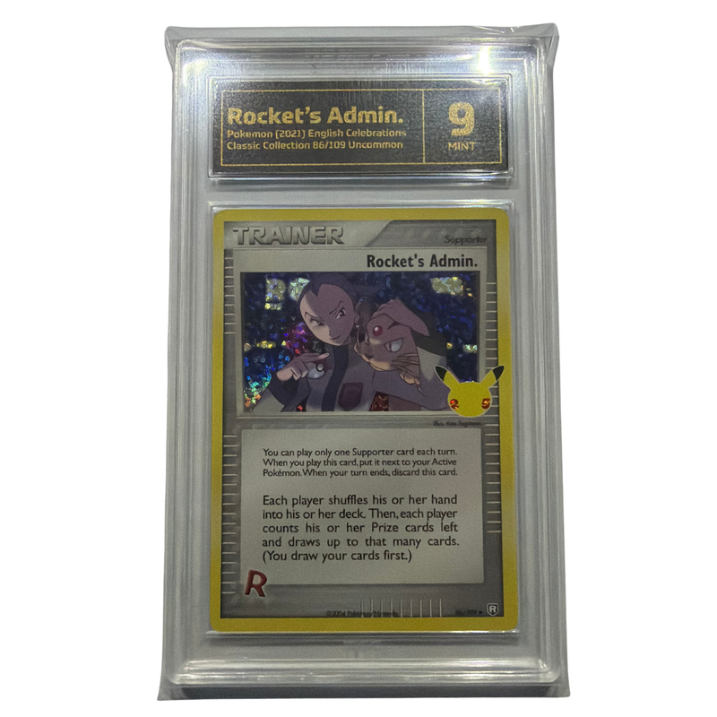 TCG Graded Pokemon Rocket's Admin 9 Mint