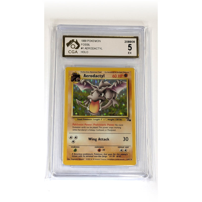 CGA Graded Pokemon Fossil (WOTC) #1 Aerodactyl - Graded 5