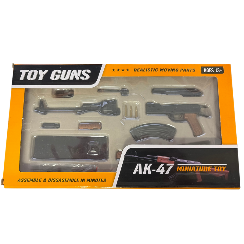 Toy Guns Miniature AK-47 Model | 1:6 Scale Diecast Metal Build Kit