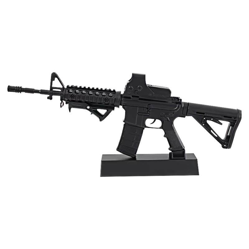Models Miniature AR15 Coyote Model Black | 1:3 Scale Diecast Metal Build Kit