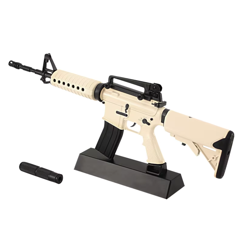 Toy Guns Miniature AR15 Coyote Model Tan | 1:3 Scale Diecast Metal Build Kit