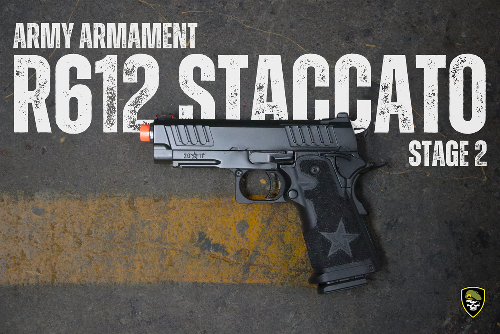 
                  
                    أسلحة الجيش المرحلة 2 R612 Staccato C2 2011 Style Star Stippling Grip Hi-Capa GBB Gel Blaster
                  
                