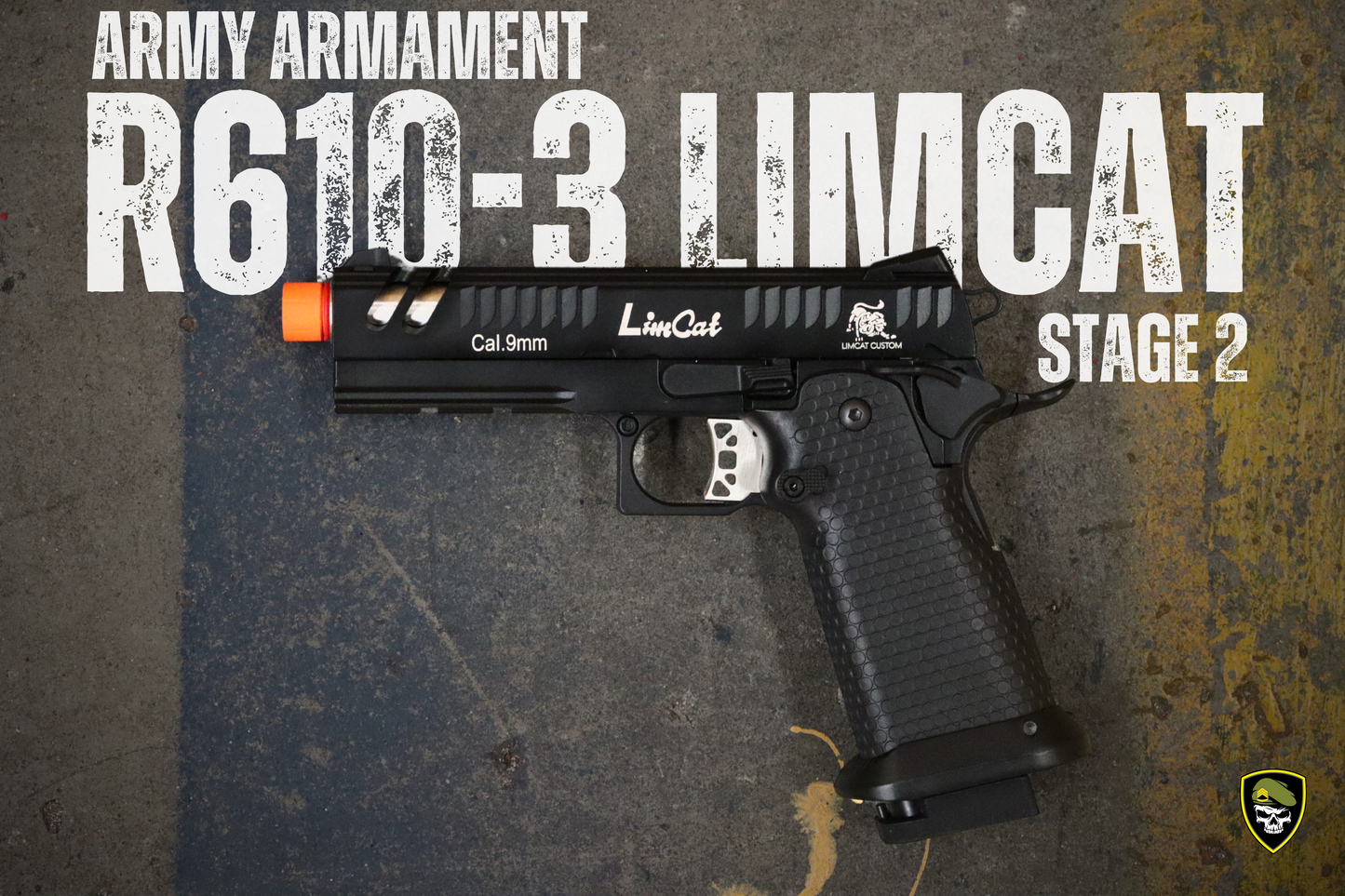 
                  
                    أسلحة الجيش المرحلة 2 R610-3 Limcat 4.3 GBB مسدس جل الناسف
                  
                