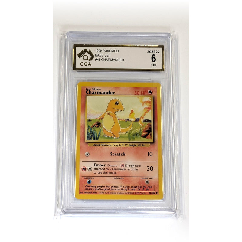 CGA Graded Pokemon Base Set (Unlimited) #46 Charmander - Graded 6