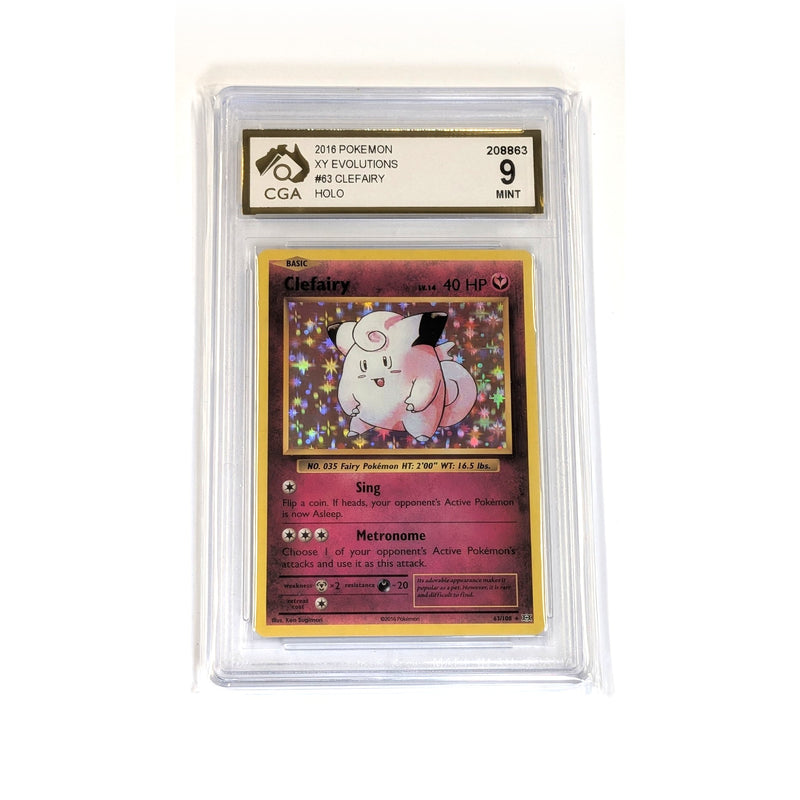 CGA Graded Pokemon XY: Evolutions #63 Clefairy - Graded 9