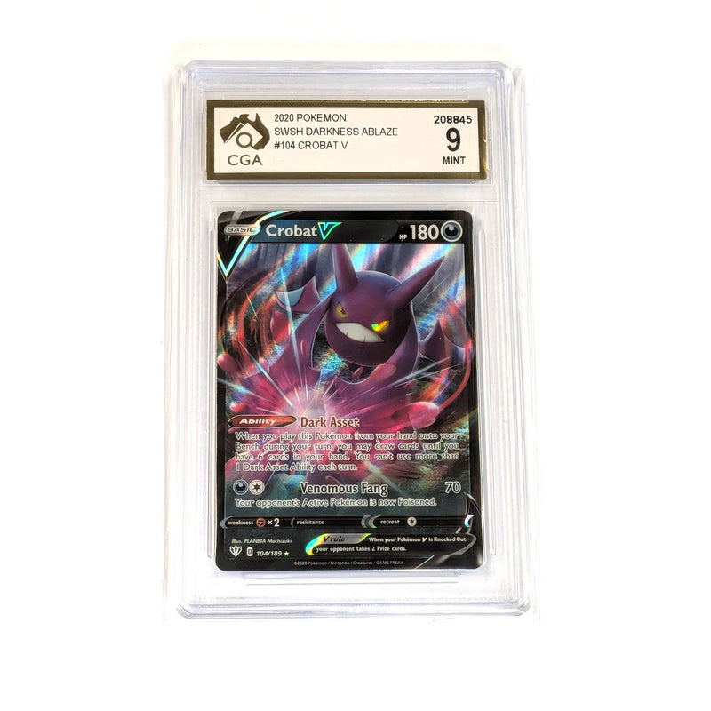 CGA Graded Pokemon SWSH03: Darkness Ablaze #104 Crobat V - Graded 9