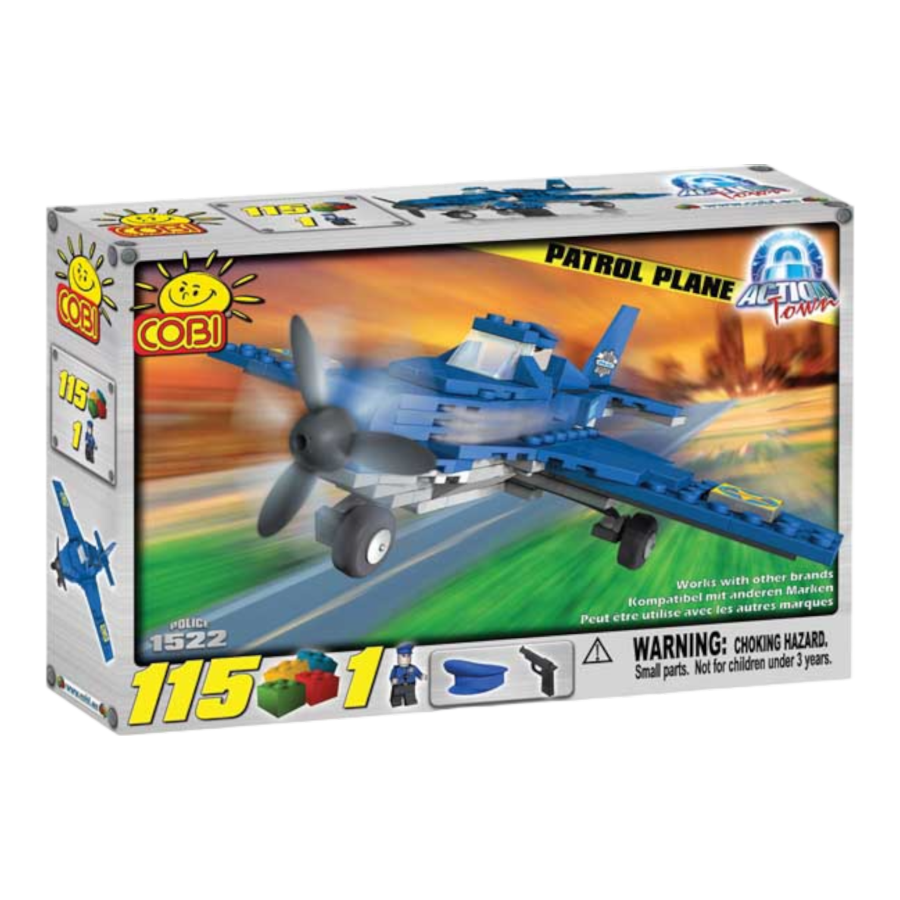 Action Town - 115 Piece Patrol Plane Construction Set-Cobi-ProHobbies