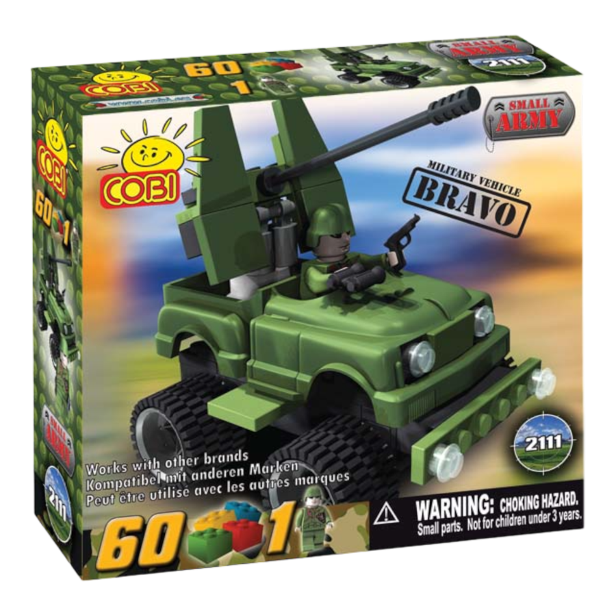 الجيش الصغير - مجموعة بناء المركبات العسكرية برافو المكونة من 60 قطعة 