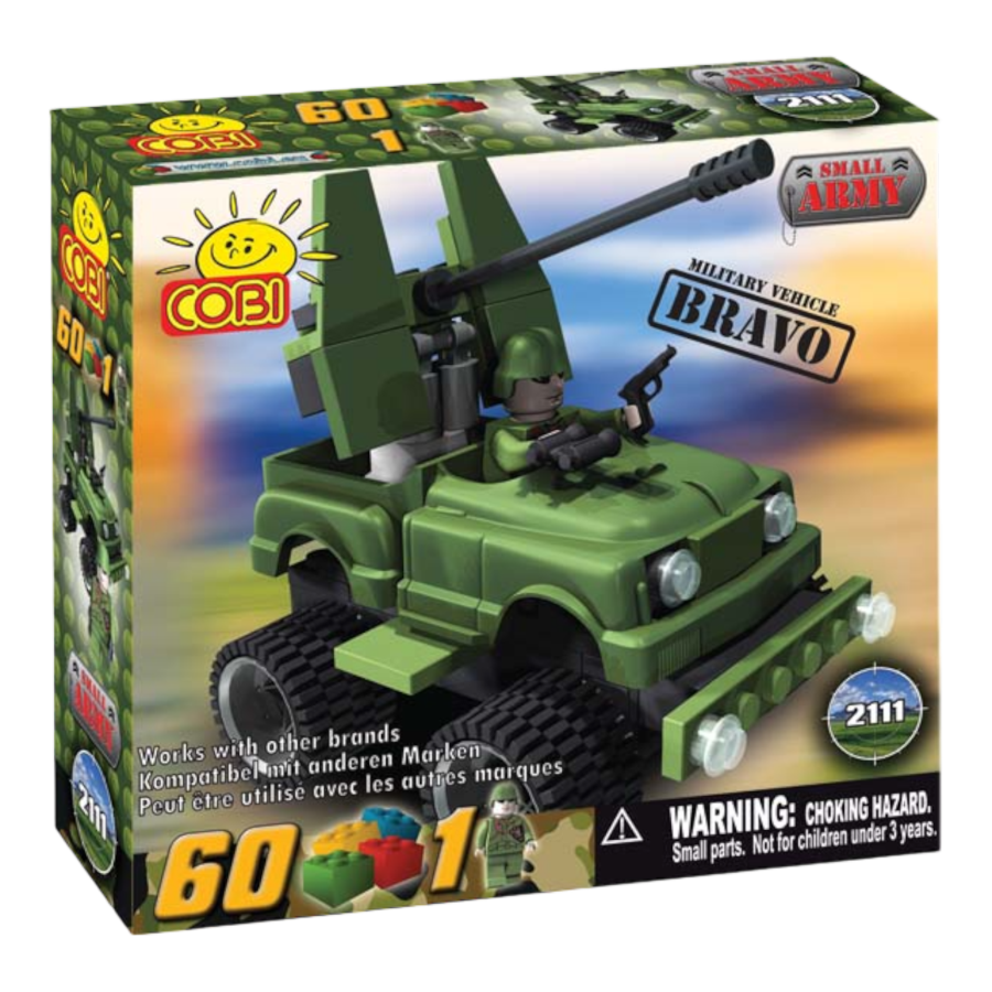 Small Army - 60 Piece Bravo Military Vehicle Construction Set