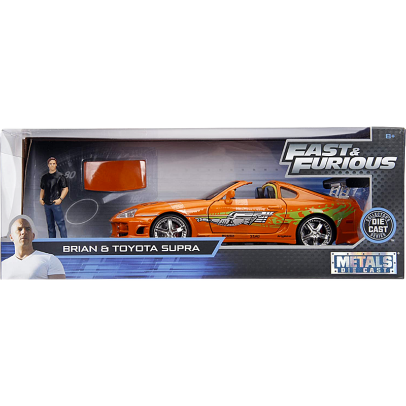 Fast & Furious - 1:24 1995 Toyota Supra Diecast Vehicle w/Brian