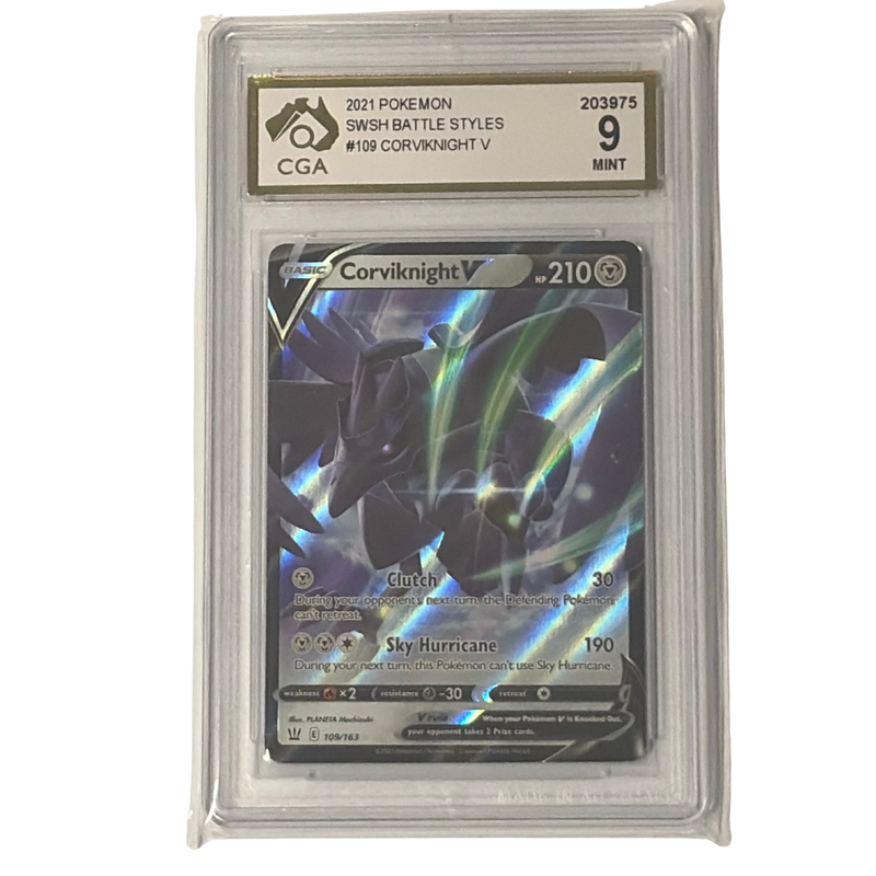 CGA Graded Pokemon Sword & Shield: Battle Styles #109 Corviknight V - Graded 9