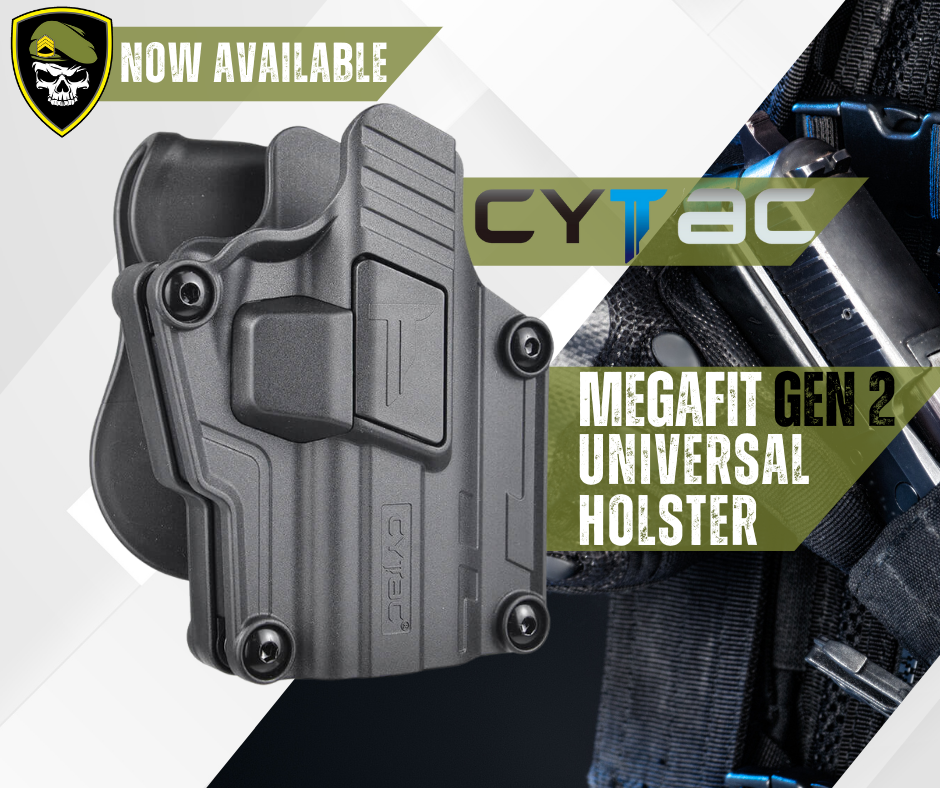 Cytac MegaFit Gen 2 Universal Holster with Belt Paddle Attachment - Right Hand