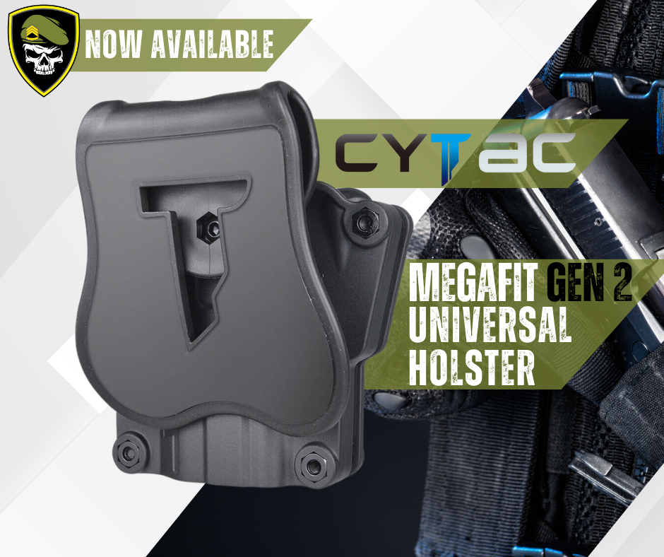 
                  
                    Cytac MegaFit Gen 2 Universal Holster with Belt Paddle Attachment - Right Hand
                  
                