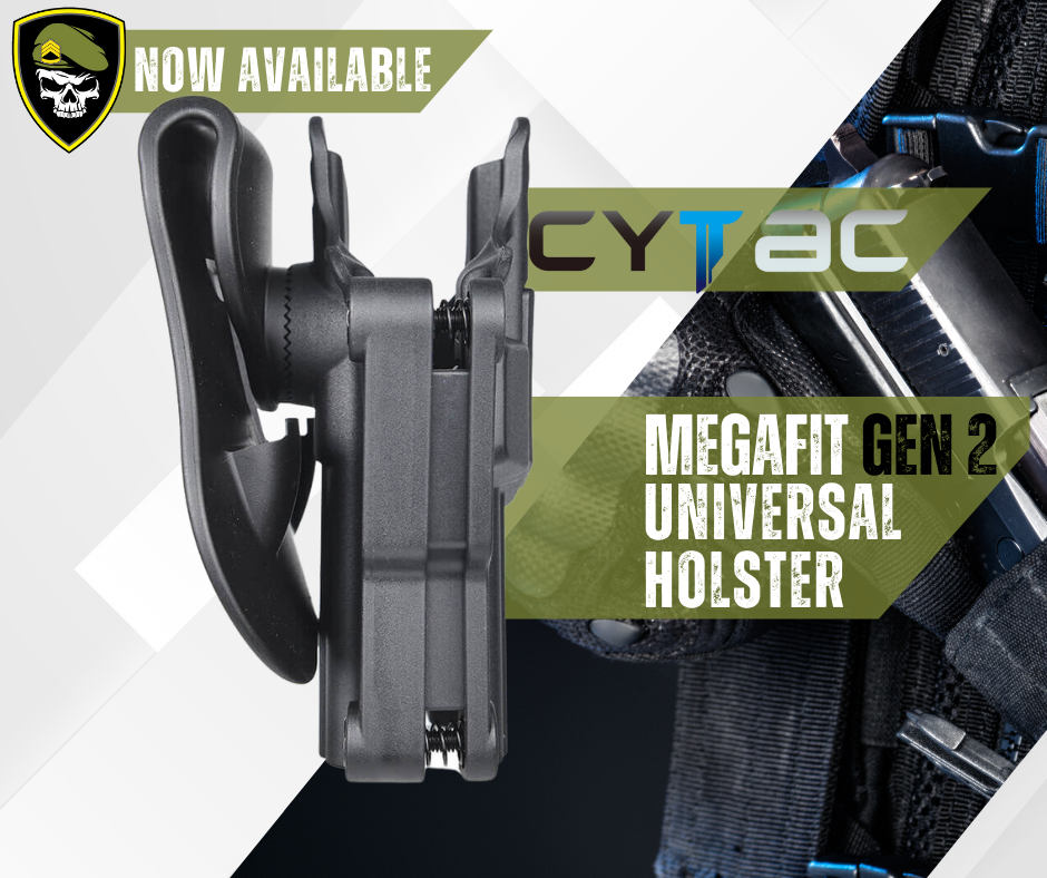 
                  
                    Cytac MegaFit Gen 2 Universal Holster with Belt Paddle Attachment - Right Hand
                  
                