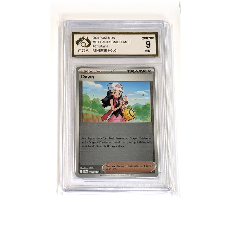 CGA Graded Pokemon ME02: Phantasmal Flames #087 Dawn (Supporter) - Graded 9