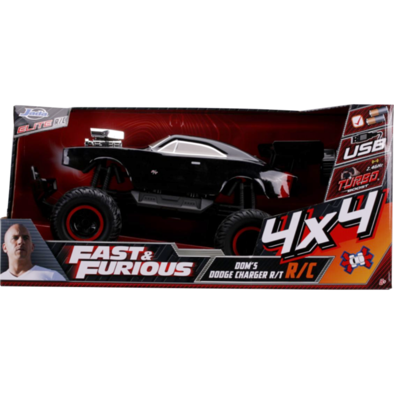 Fast & Furious - Dom's 1970 Dodge Charger 4x4 Elite 1/12th Scale R/C Remote Control Vehicle Replica