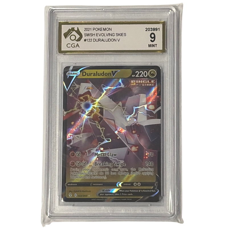 CGA Graded Pokemon Sword & Shield: Evolving Skies #122 Duraludon V - Graded 9