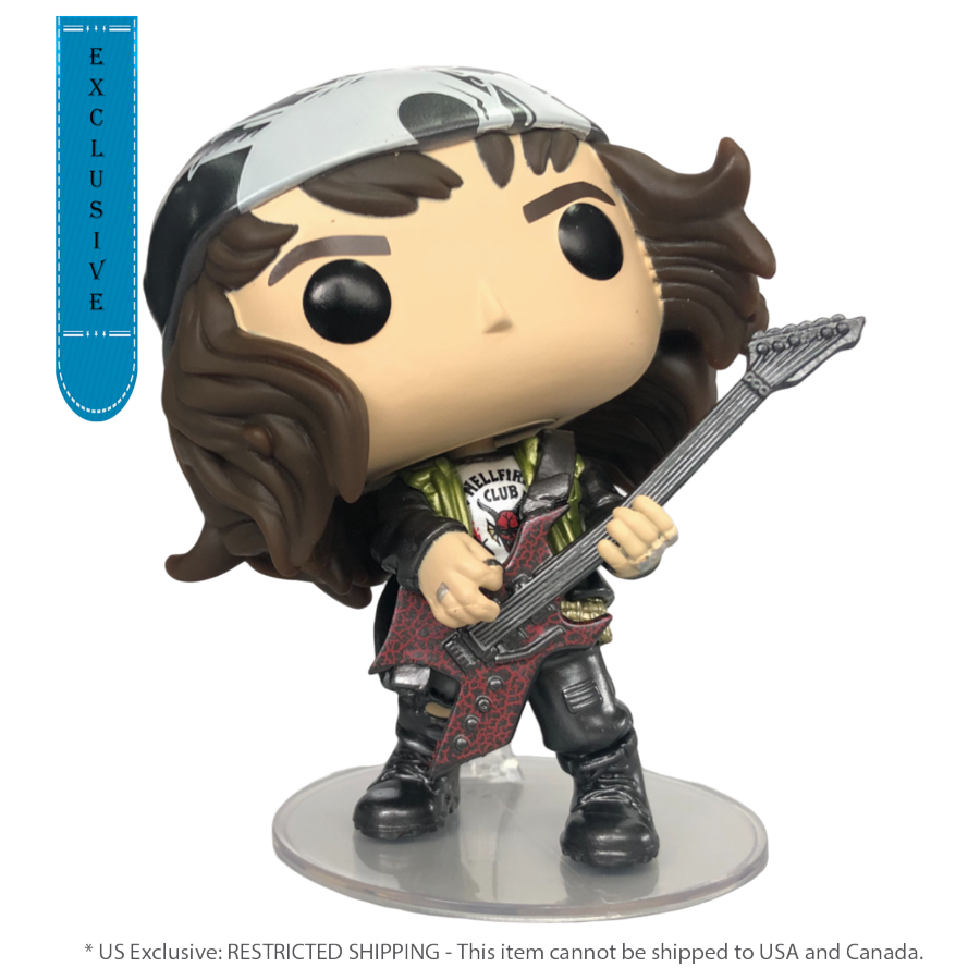 Stranger Things - Hunter Eddie with Guitar US Exclusive Metallic Pop! Vinyl [RS]-Collectible figure-IKON-ProHobbies