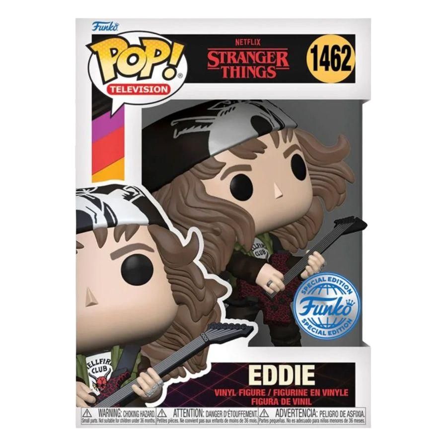 Stranger Things - Hunter Eddie with Guitar US Exclusive Metallic Pop! Vinyl [RS]-Collectible figure-IKON-ProHobbies