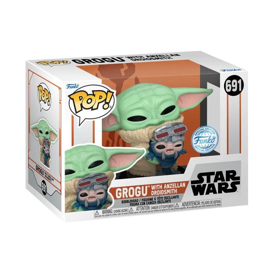 Star Wars: Mandalorian - Grogu with Droidsmith US Exclusive Pop! Vinyl [RS]-IKON-ProHobbies