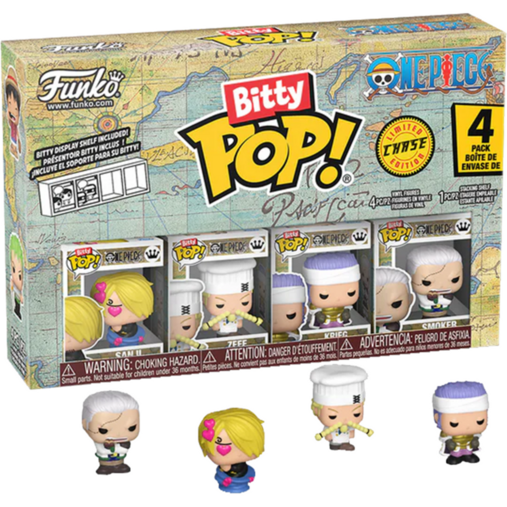 One Piece - Sanji, Zeff, Krieg & Chase Bitty Pop! Vinyl Figure 4-Pack