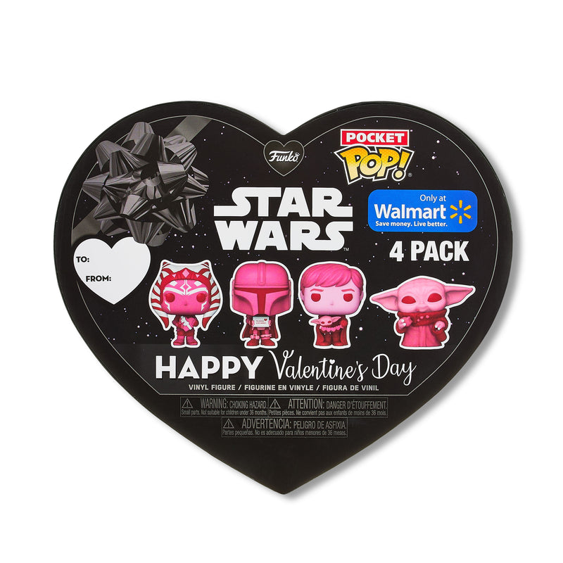 Funko Pocket Pop! Star Wars Valentine's Day Heart Box 4-Pack Vinyl Figures (2024 Edition)