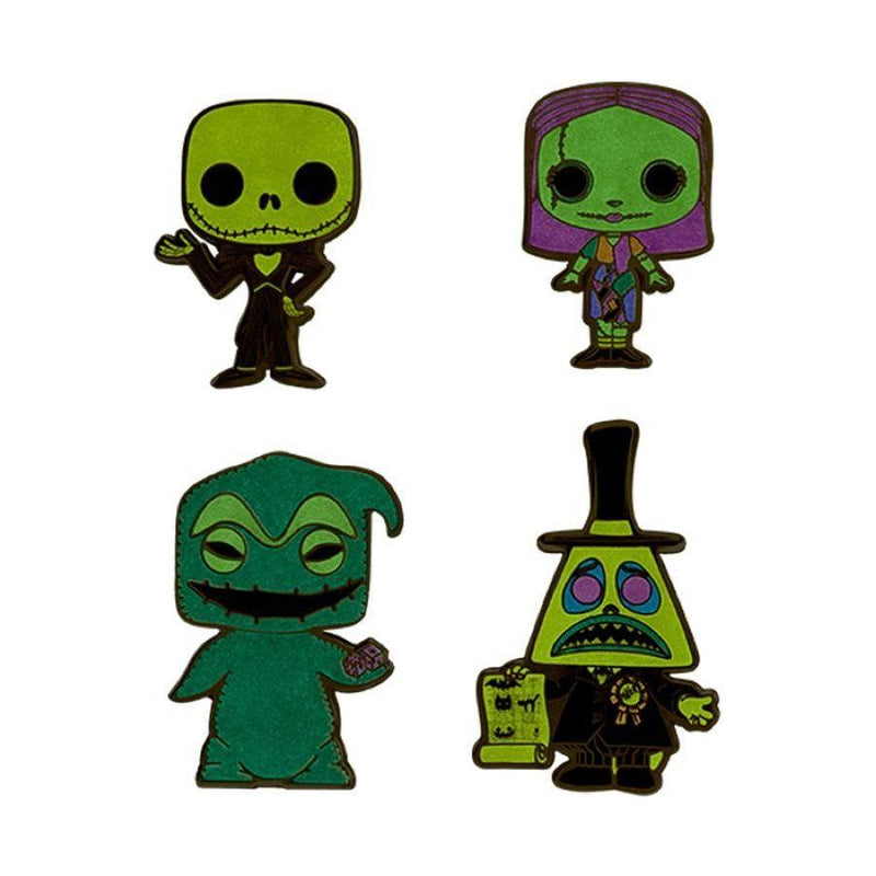 The Nightmare Before Christmas - Blacklight Enamel Pin Set 4Pk