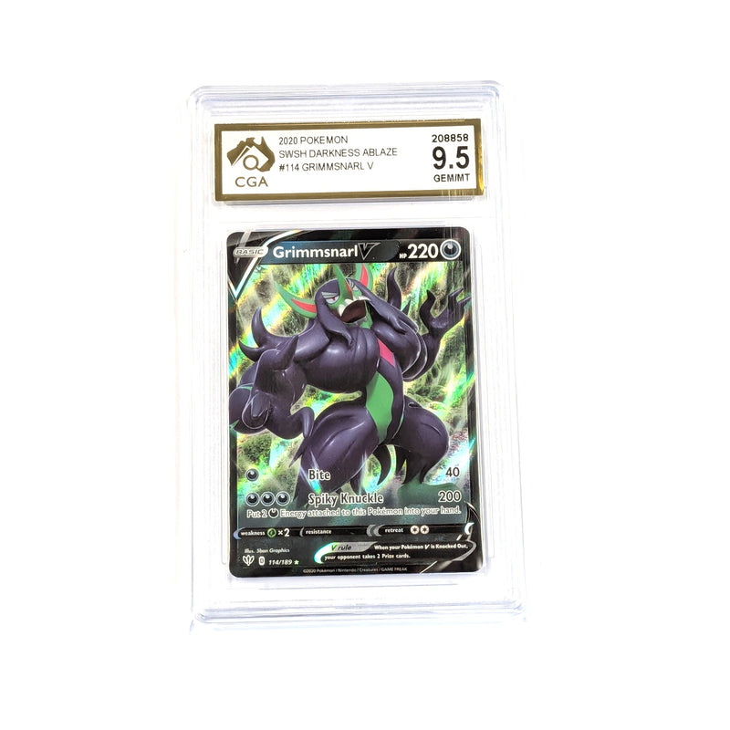 CGA Graded Pokemon SWSH03: Darkness Ablaze #114 Grimmsnarl V - Graded