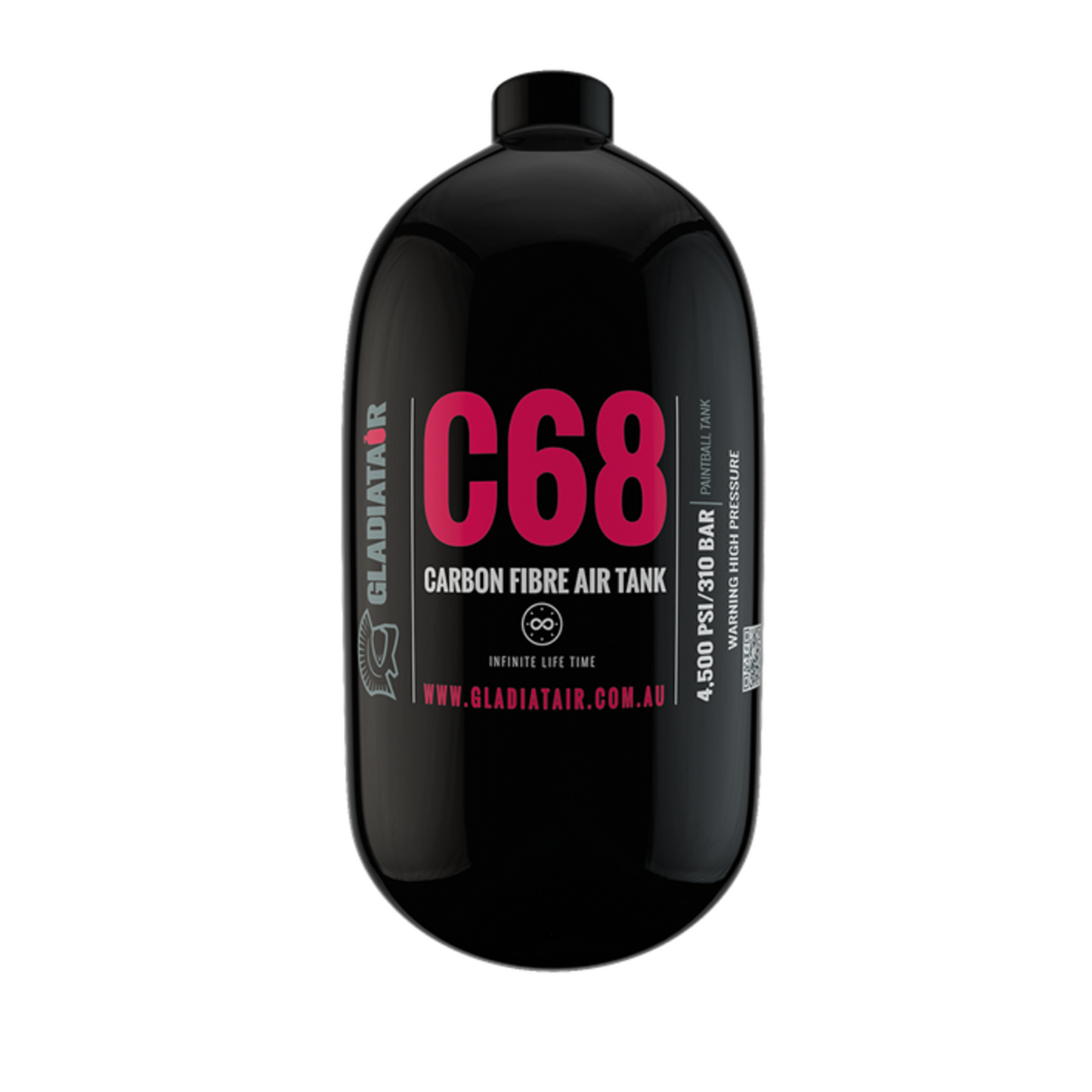 C68 DUMPY GladiatAir Carbon Fibre Air Tank + GladiatAir Regulator