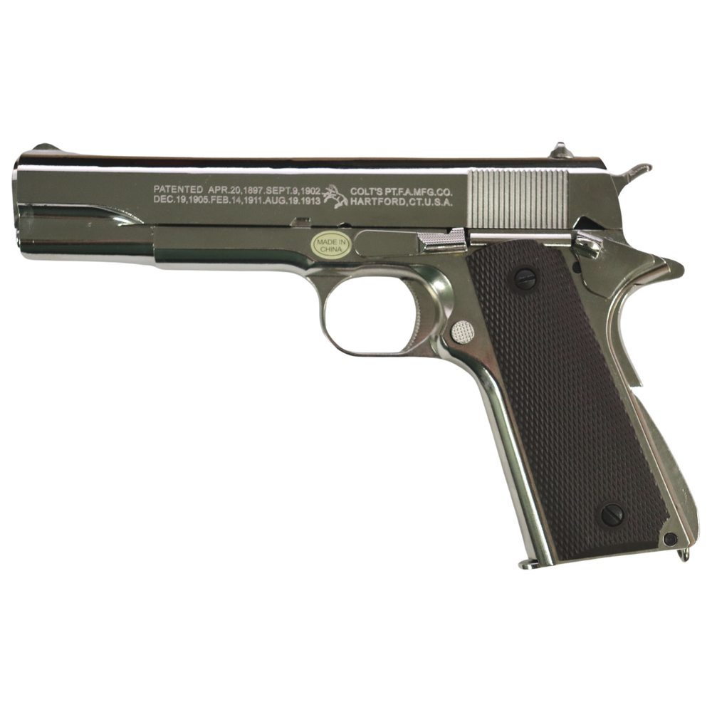 Golden Eagle 1911 3305sv laser engraved chrome gbb gel blaster pistol