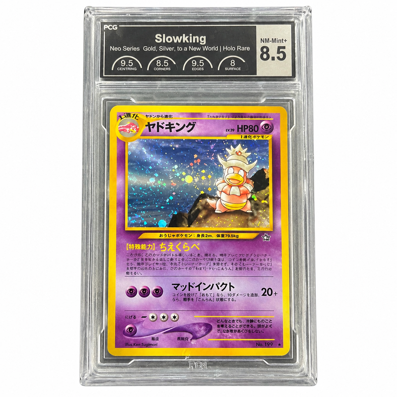 Slowking No.199 Japanese Neo Series Gold, Silver, to a New World Holo Rare PCG 8.5