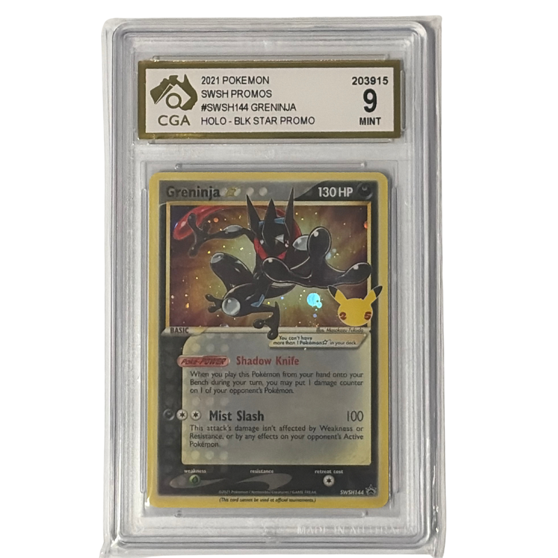 CGA Graded Pokemon Sword & Shield: Promos #SWSH144 Greninja - Graded 9