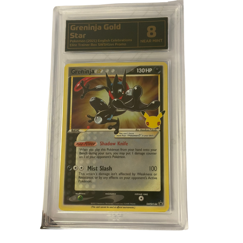TCG Graded Pokemon Greninja Gold Star Near Mint 8