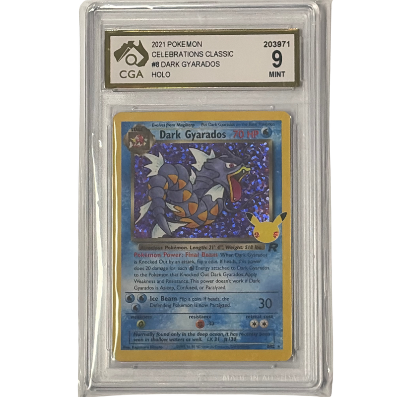 CGA Graded Pokemon Celebrations #8 Dark Gyarados - Graded 9