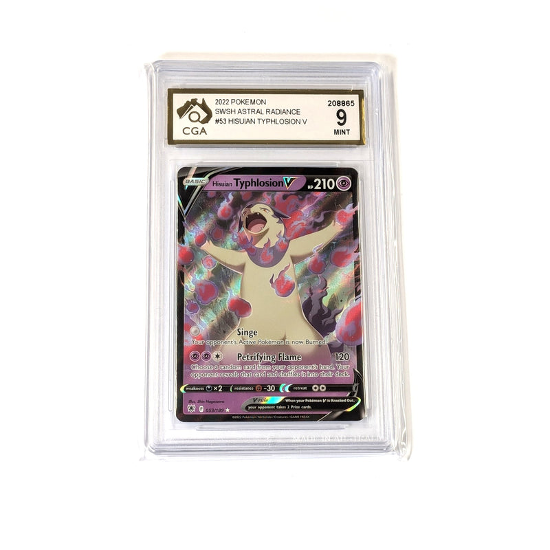 CGA Graded Pokemon SWSH: Astral Radiance #53 Hisuian Typhlosion V - Graded 9
