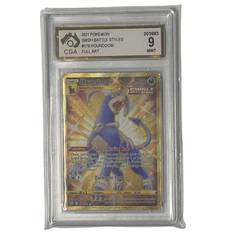 CGA Graded Pokemon Sword & Shield: Battle Styles #179 Houndoom - Graded 9