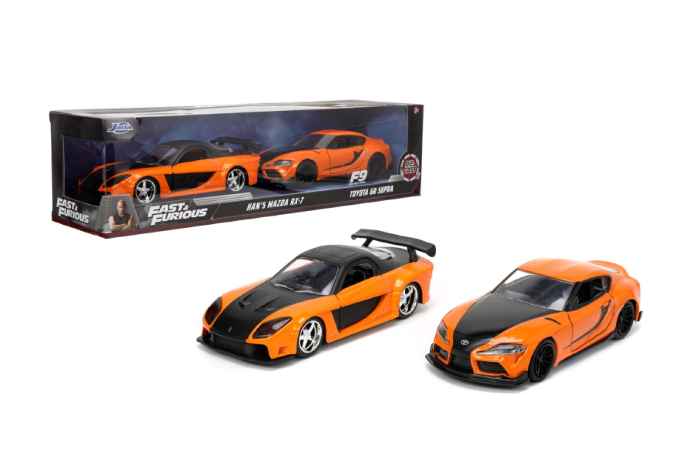 
                  
                    Fast & Furious - Han's Mazda RX-7 & Toyota GR S 1:32 Scale 2-Pack
                  
                