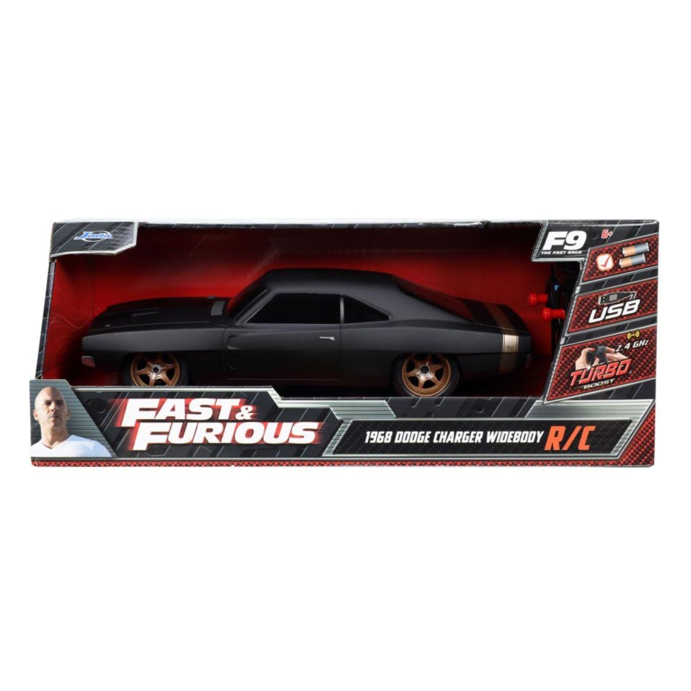 Fast & Furious - 1968 Dodge Charger (Widebody) 1:16 Scale Remote Control Car-Jada Toys-ProHobbies