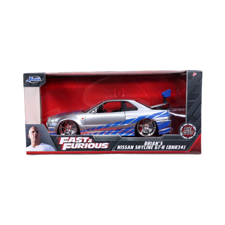 
                  
                    Fast and Furious - Brians Nissan Skyline Gt-R (R34) 1:24 Scale
                  
                