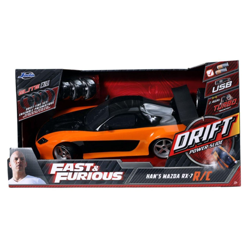 Fast & Furious - Han's 1993 Mazda RX-7 Veilside 1:10 Scale Remote Control Car-Jada Toys-ProHobbies