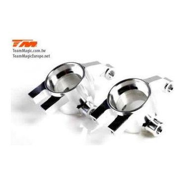 Team Magic E4D MF Aluminum 7075 Steering Block Silver