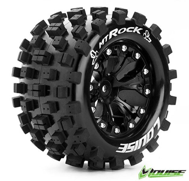 MT-Rock 2.8 tyre w/rim Black 12mm hex