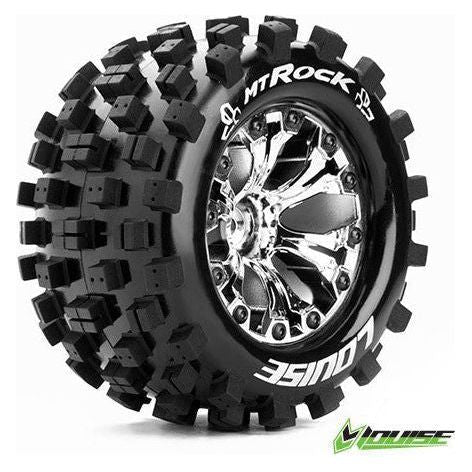 MT-Rock 2.8 tyre w/rim Chrome 12mm hex