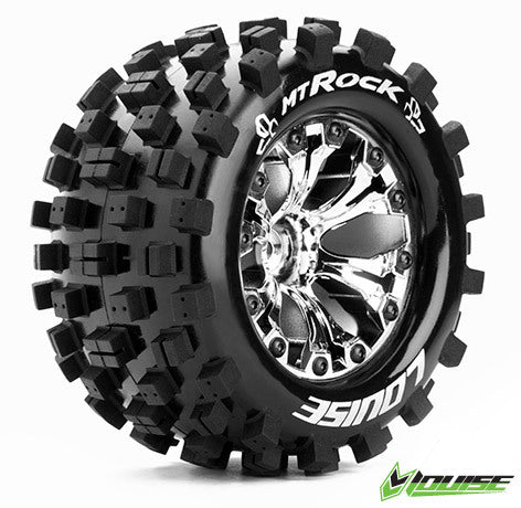 MT-Rock 2.8 tyre w/rim Chrome 12mm hex