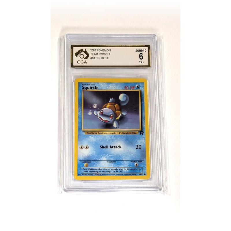 CGA Graded Pokemon Team Rocket (WOTC) #68 Squirtle - Graded 6