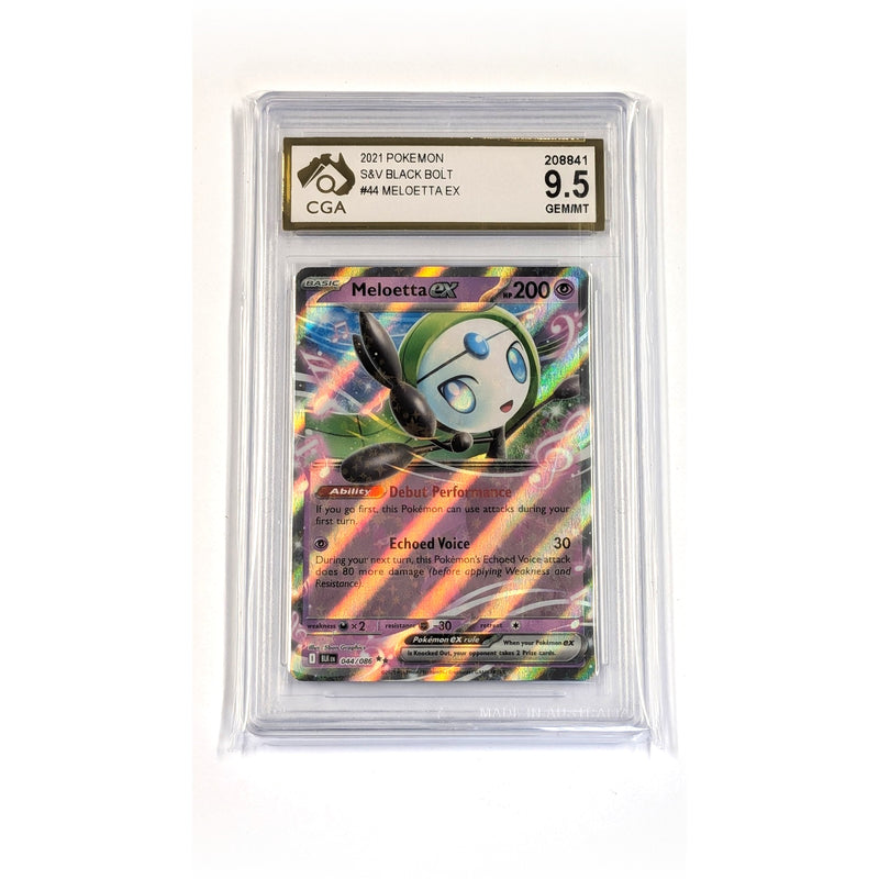 CGA Graded Pokemon SV: Black Bolt #044 Meloetta ex - Graded