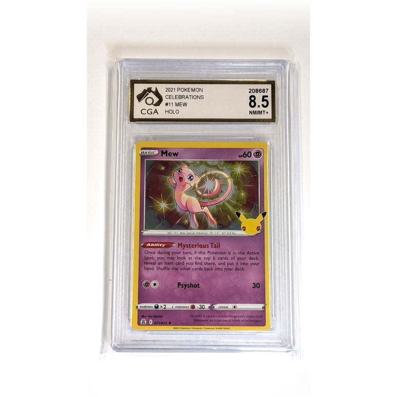 CGA Graded Pokemon Celebrations #11 Mew - Graded 8.5